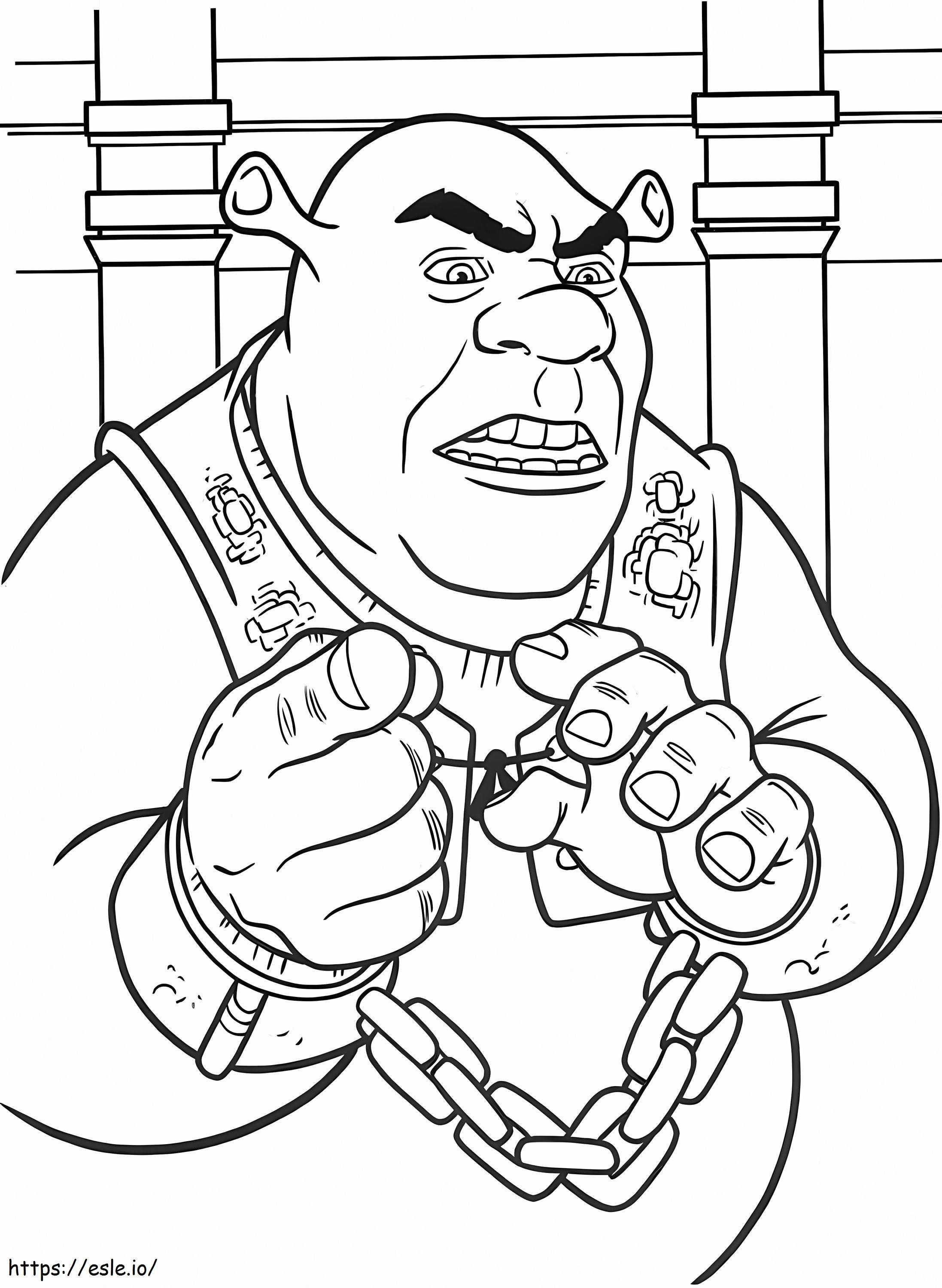 Angry Shrek A4 coloring page