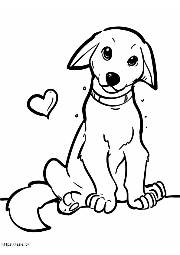 Drawing Dog coloring page
