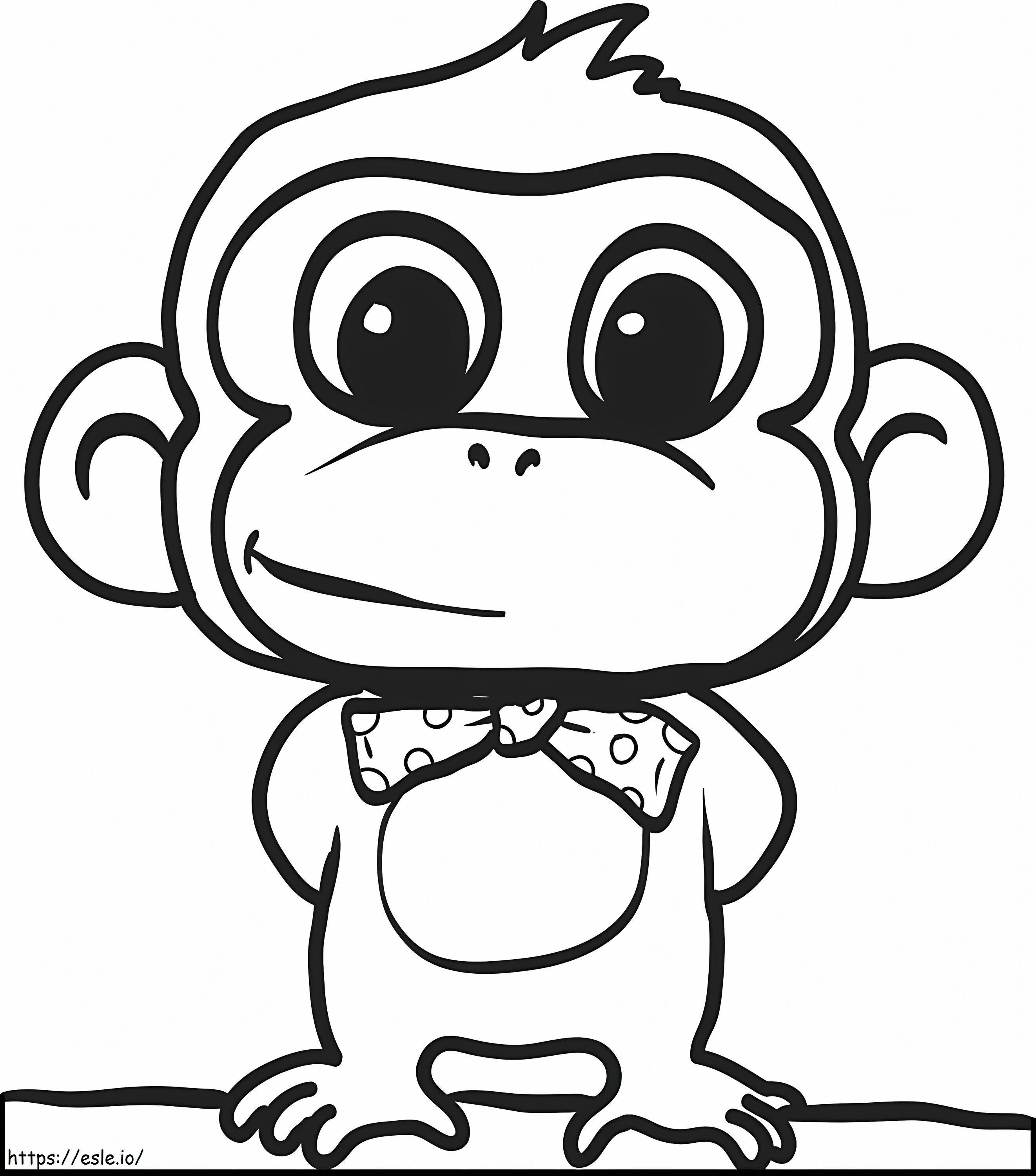 Monyet yang lembut Gambar Mewarnai