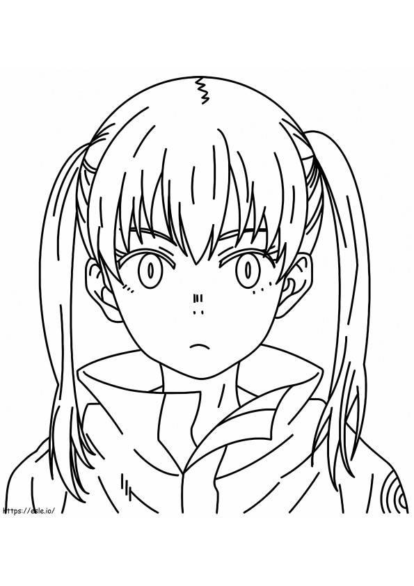 Tamaki Kotatsu From Fire Force coloring page