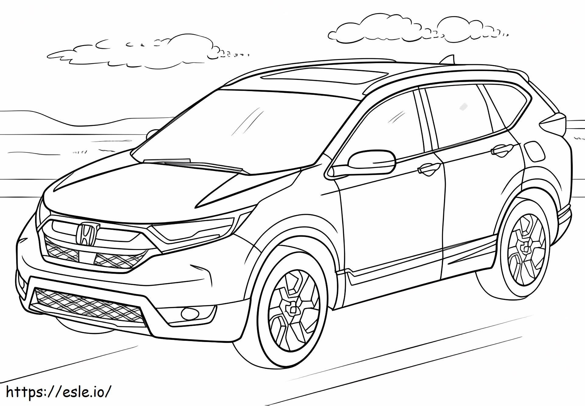 Honda Cr V coloring page