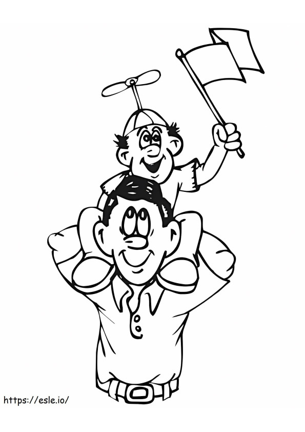 Amazing Father And Son coloring page