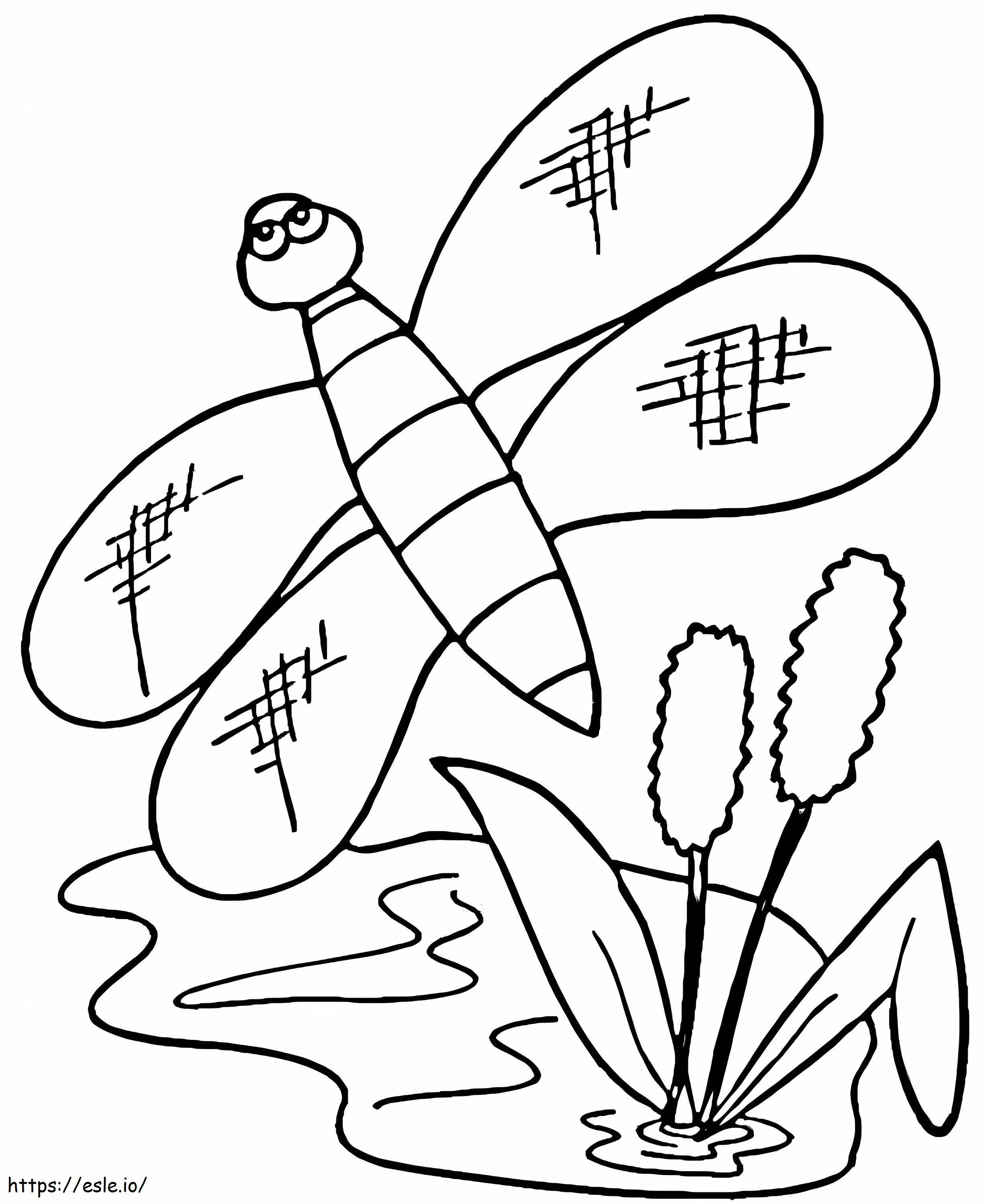 Cattails I Dragonfly kolorowanka