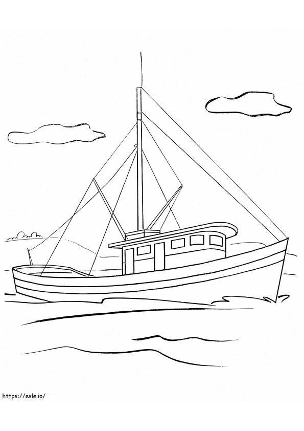 Boat 1 coloring page