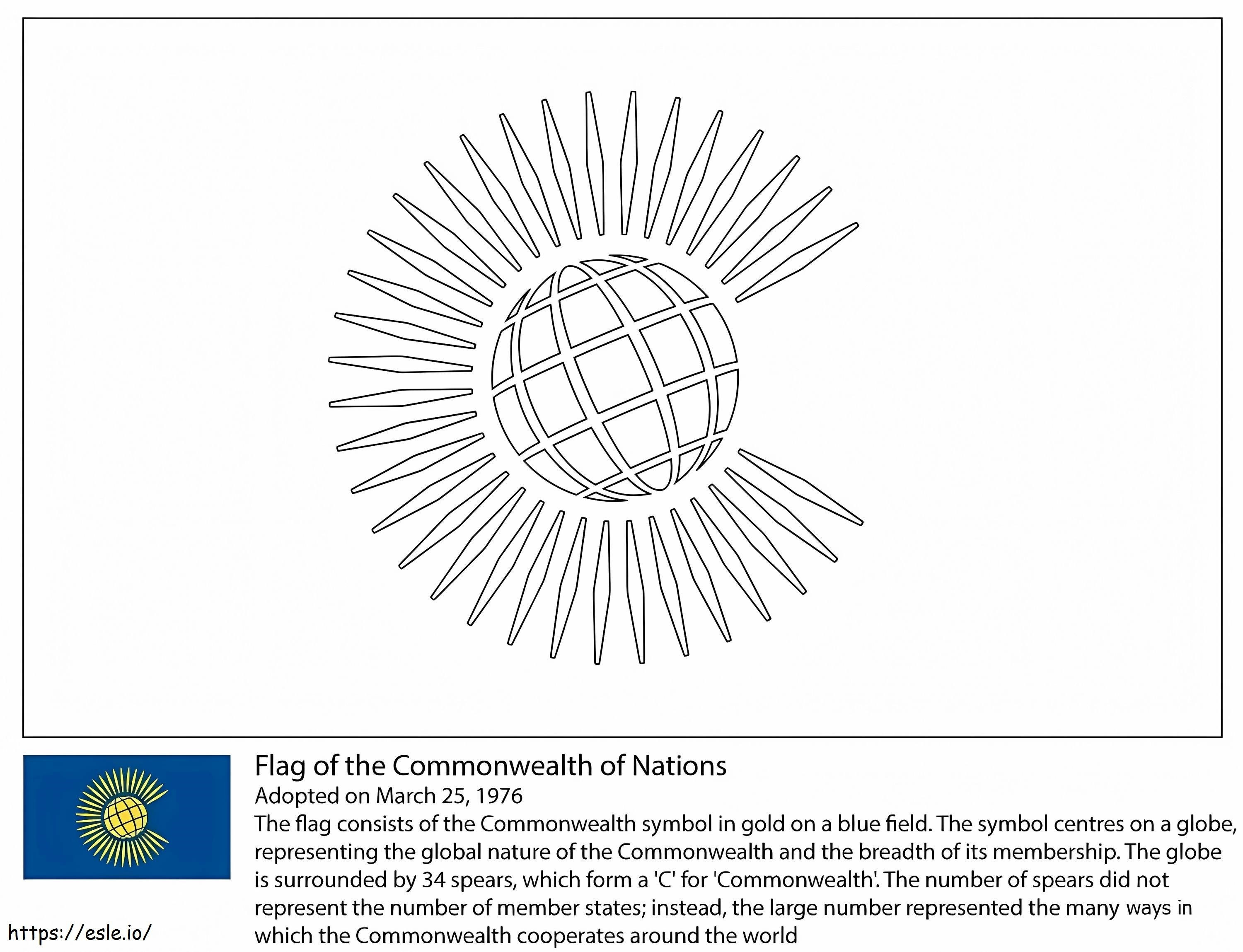 Coloriage  Drapeau du Commonwealth des Nations à imprimer dessin