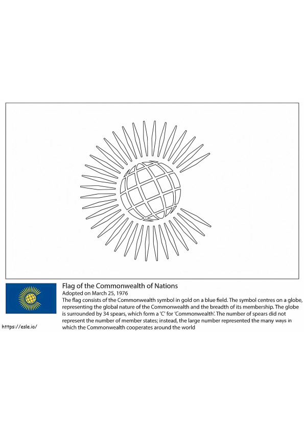  Flaga Wspólnoty Narodów kolorowanka