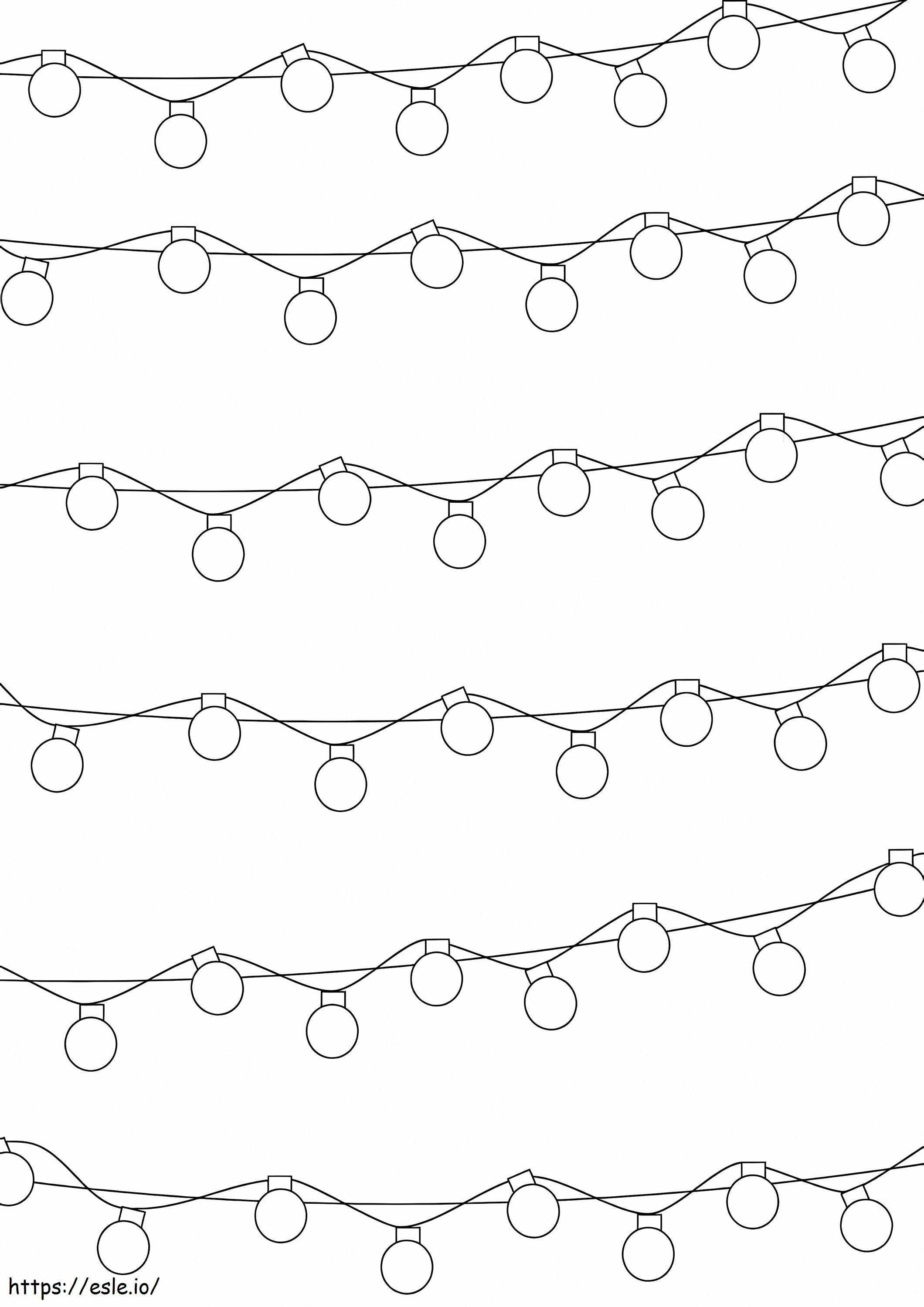 Print Christmas Lights Pattern coloring page