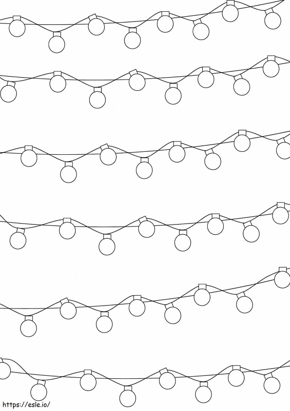 Print Christmas Lights Pattern coloring page