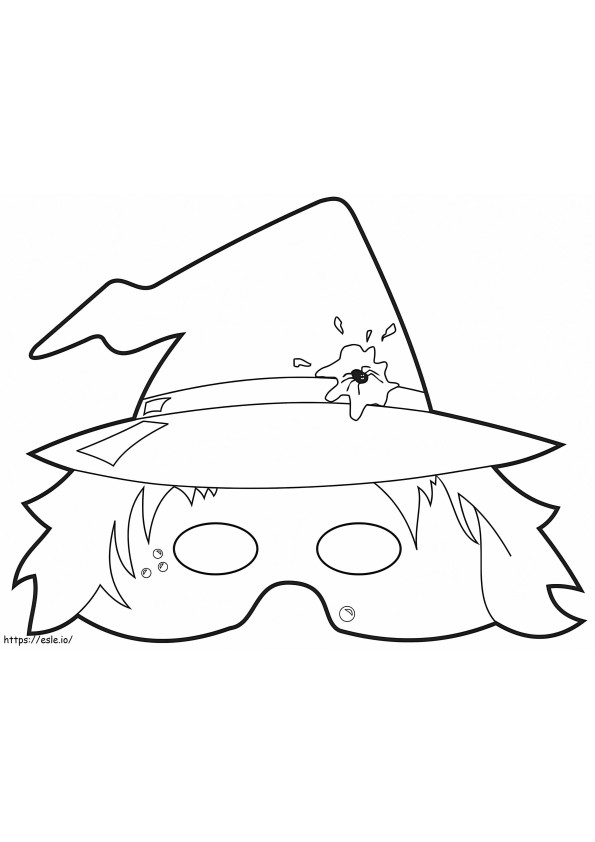 Masque Dhalloween 4 coloring page