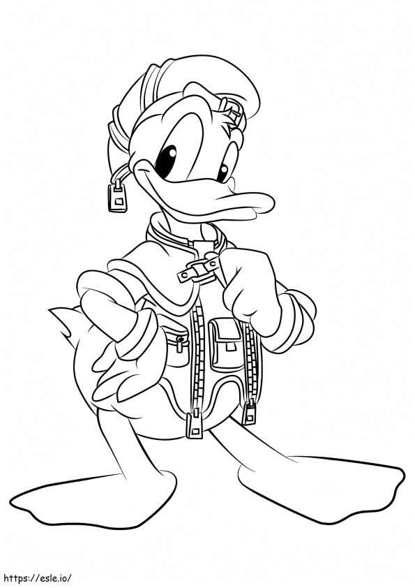Donald Duck uit Kingdom Hearts kleurplaat