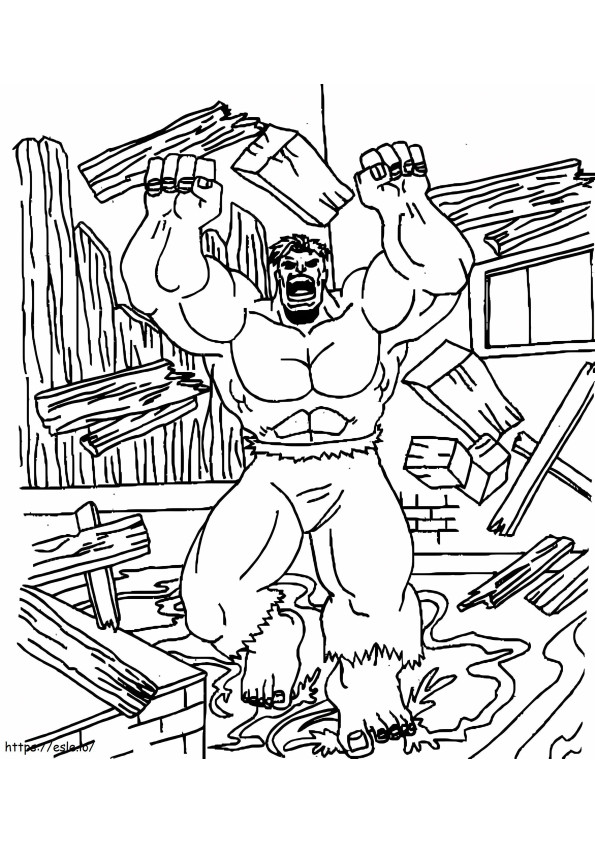 Coloriage Hulk 6 à imprimer dessin