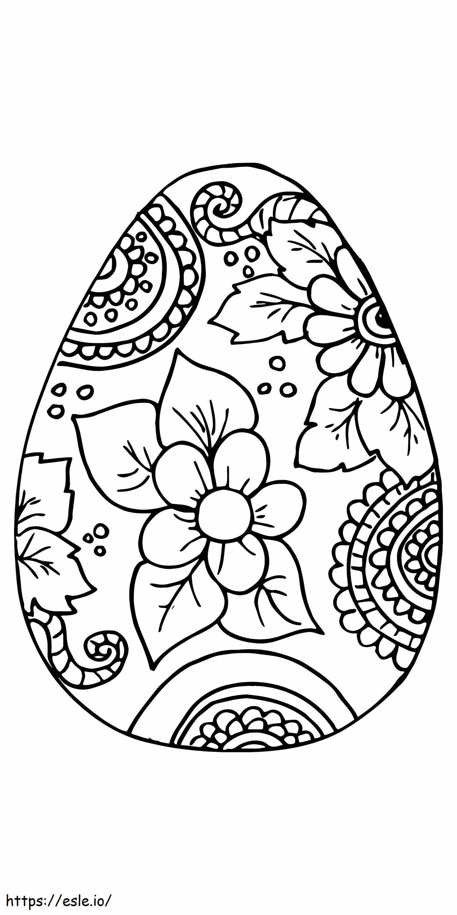 Osterei-Blumenmuster zum Ausdrucken 2 ausmalbilder