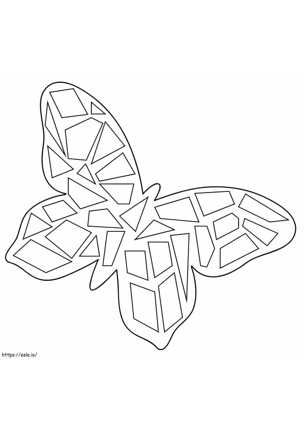 Butterfly Mosaic coloring page