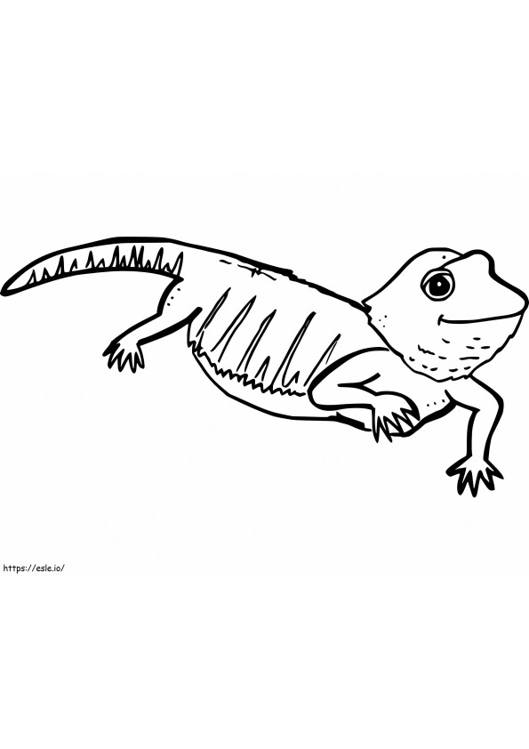 Coloriage Dragon barbu mignon à imprimer dessin