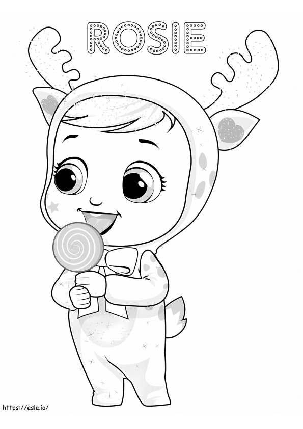 Rosie Cry Babie coloring page