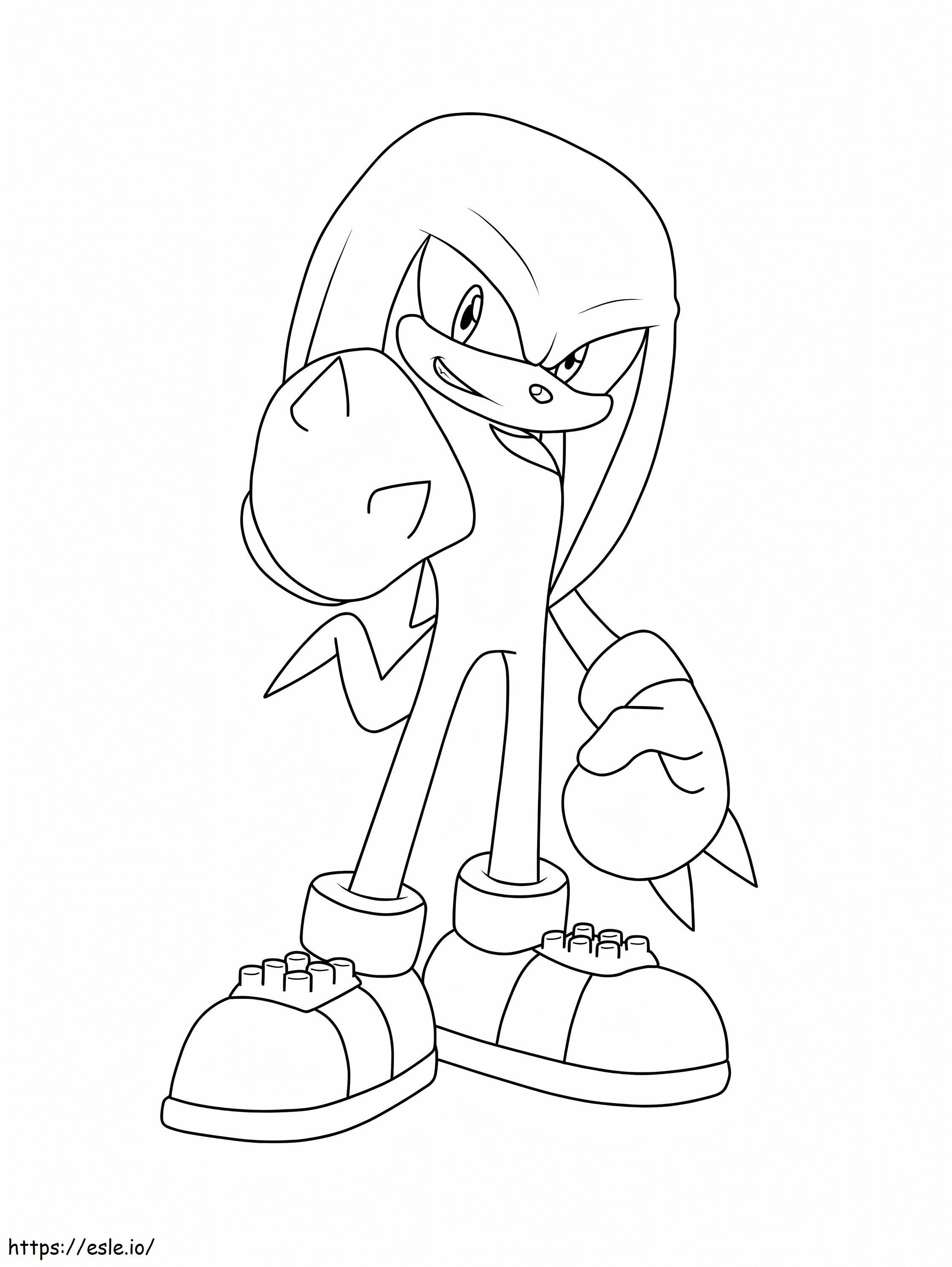 Amazing Knuckles The Echidna coloring page