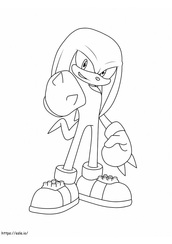 Amazing Knuckles The Echidna coloring page