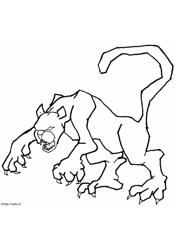 Desen înfricoșător Cougar de colorat