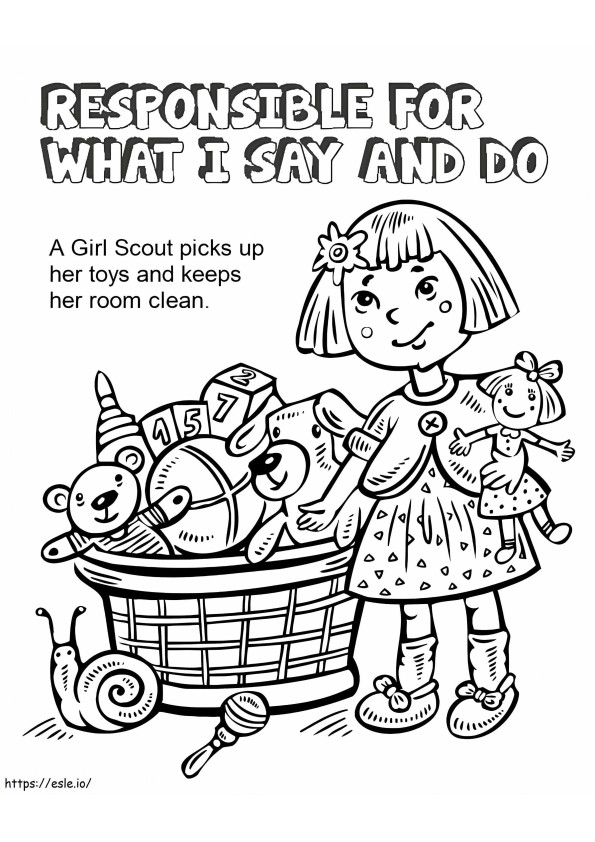 Responsible coloring page