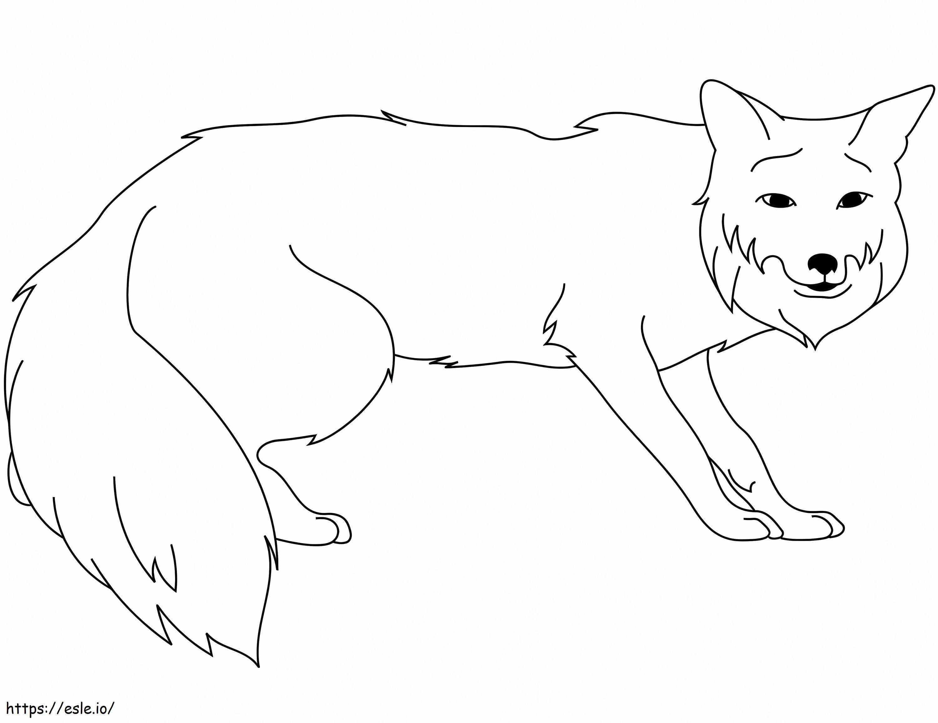 Coloriage Un renard à imprimer dessin