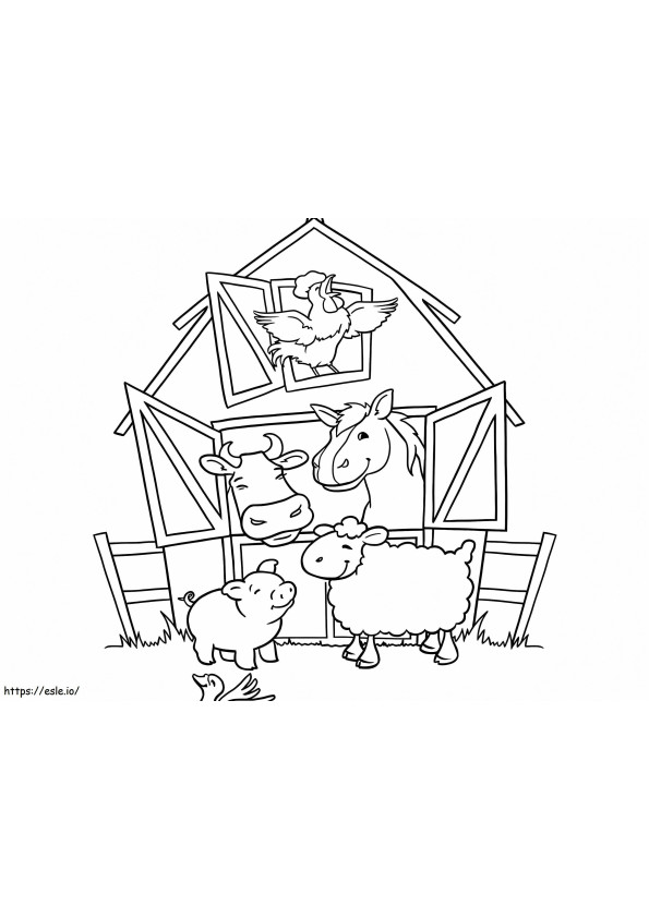 Smiling Farm coloring page