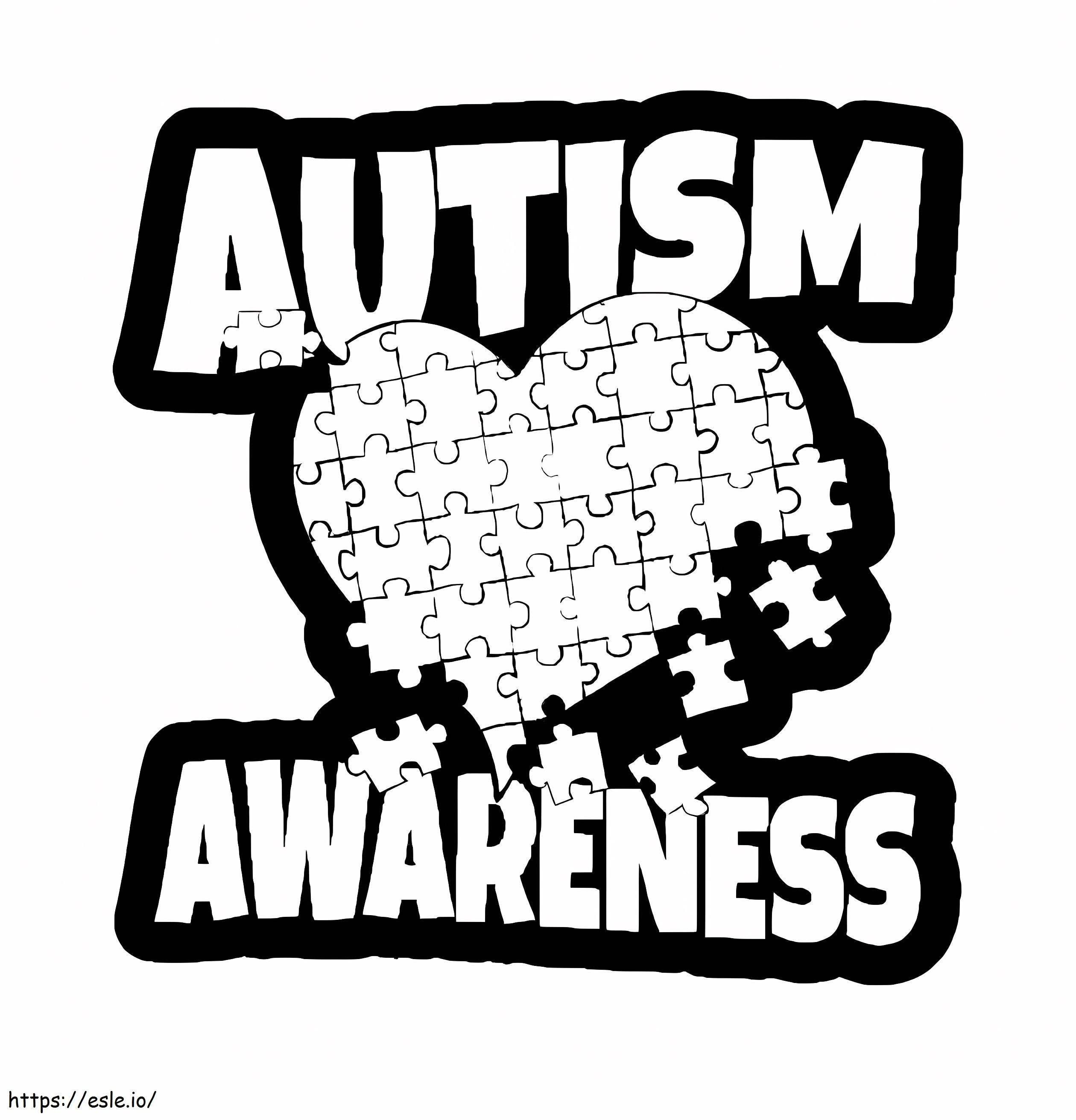 Autisme bewustzijn hart kleurplaat kleurplaat