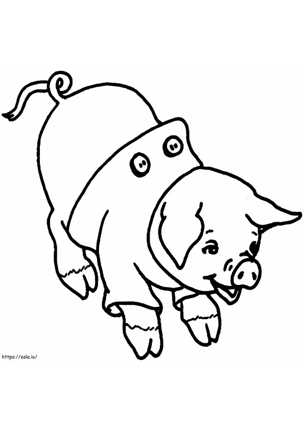 Coloriage Cochon qui rit à imprimer dessin