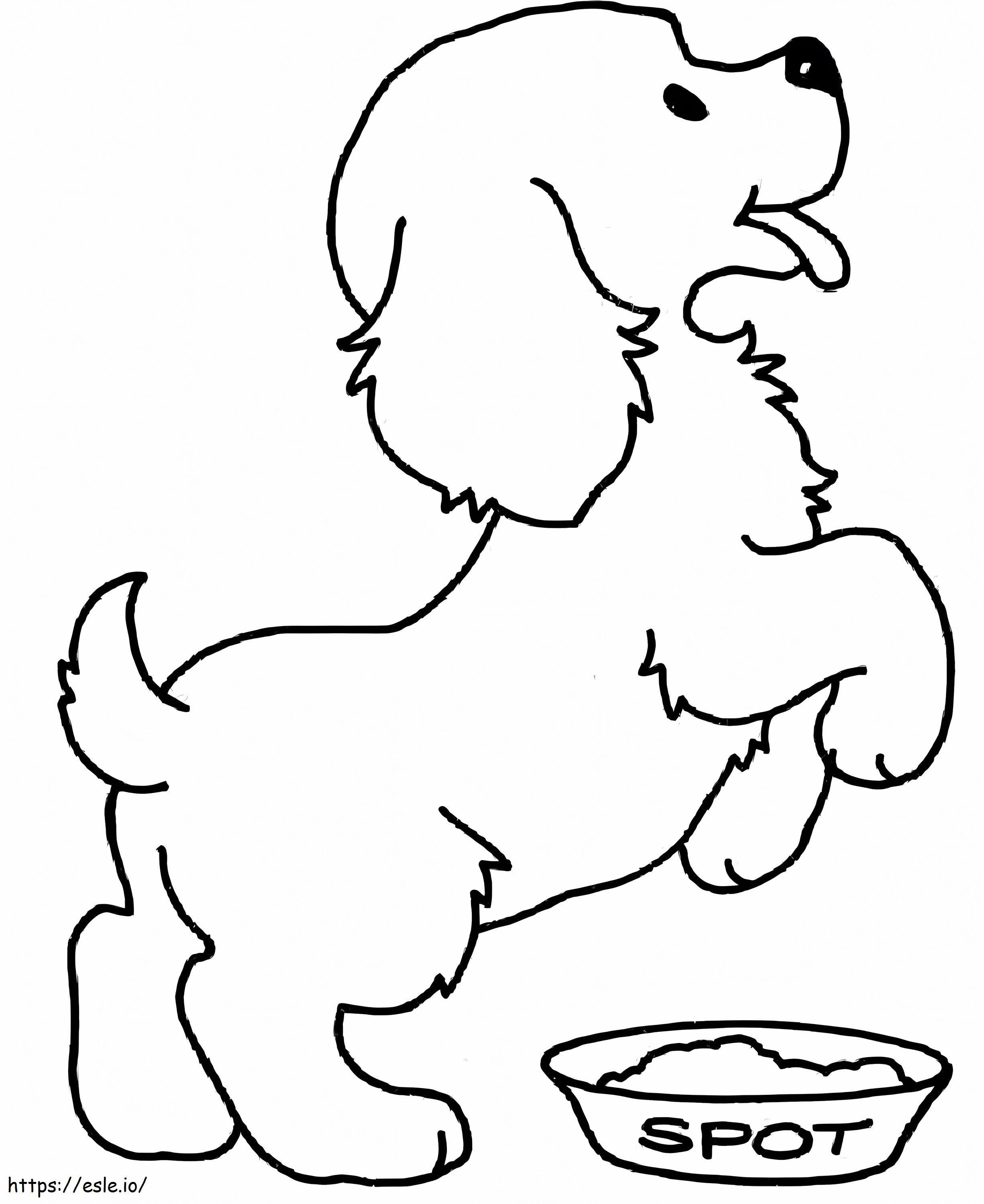 Happy Poodle Dog coloring page