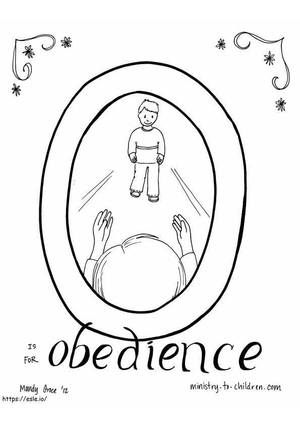 O Is For Obedience coloring page