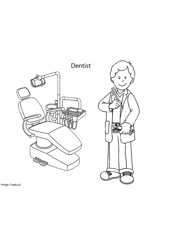 Coloriage Dentiste masculin à imprimer dessin