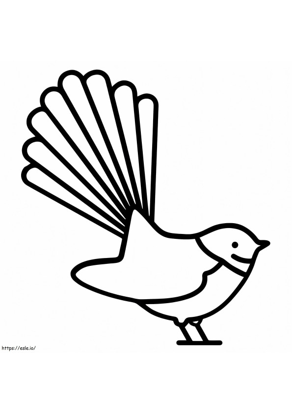 Simple Fantail coloring page