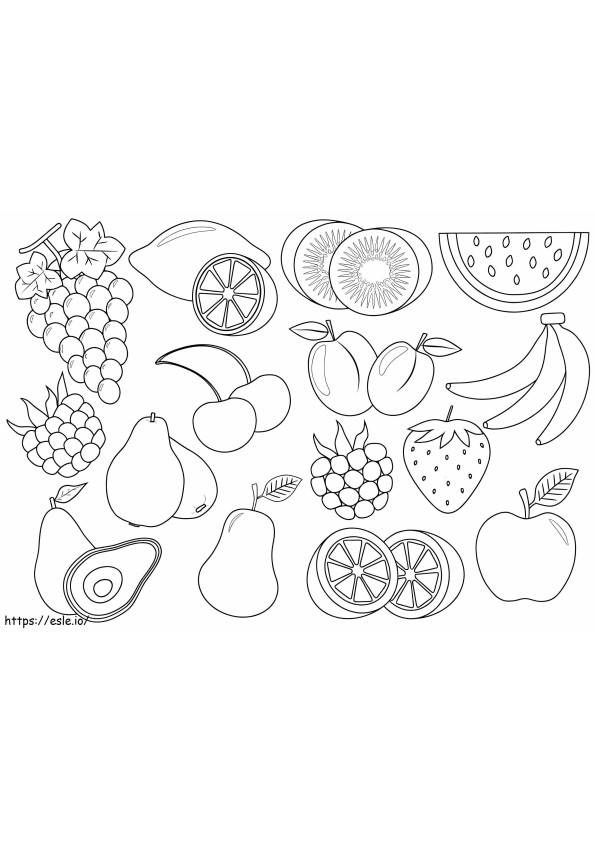 Normal Fruits coloring page