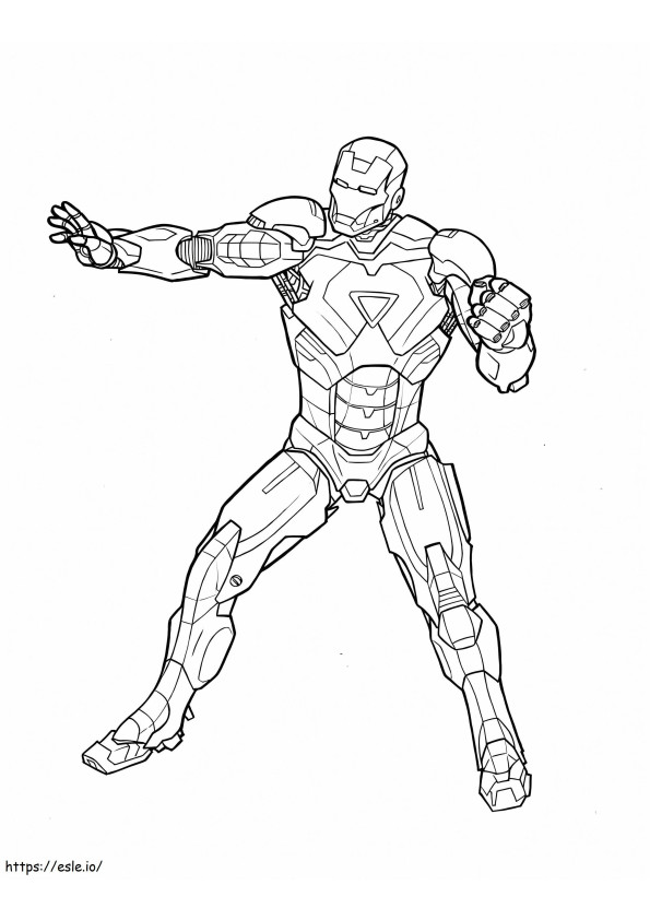 Classic Iron Man coloring page