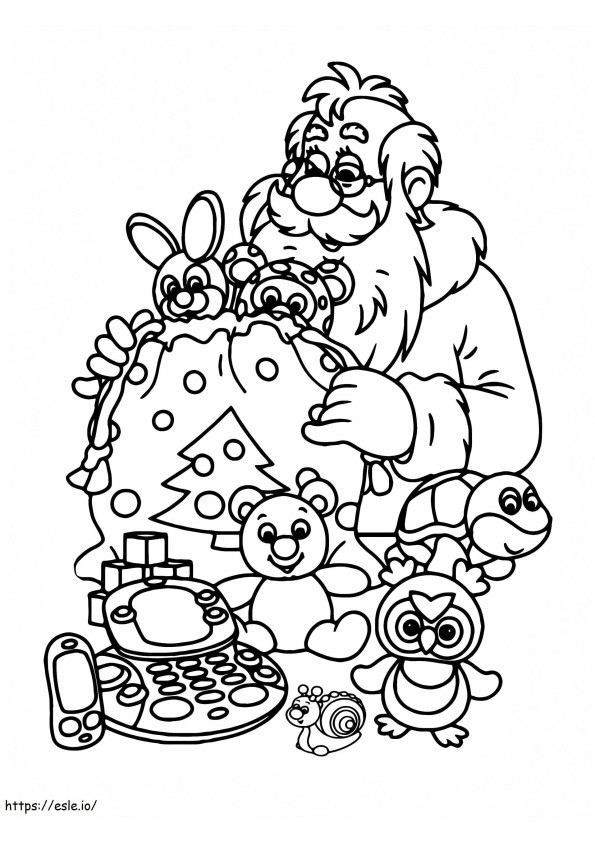 Santa Claus And Toys coloring page