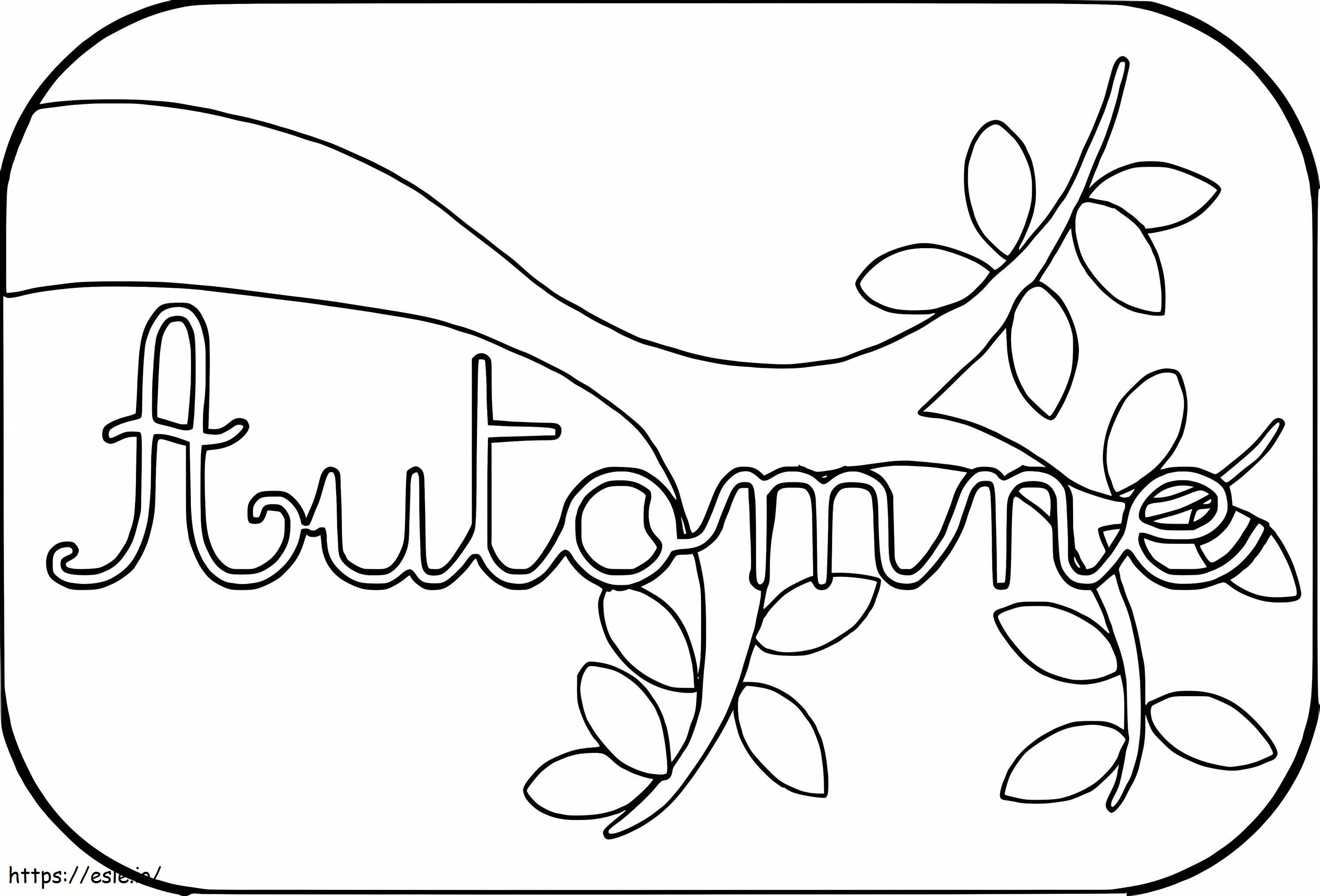 Disegno per colorare: Paesaggio autunnale - Gratis da stampare