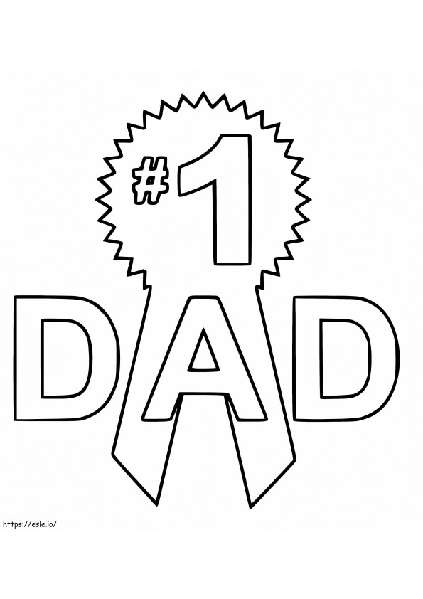 Number One Dad coloring page