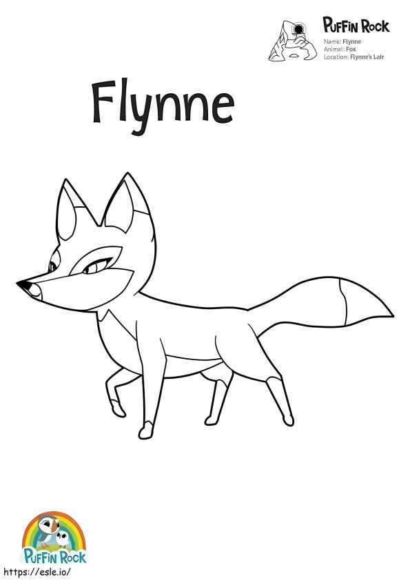  Puffin Rock Flynne sivu 001 värityskuva