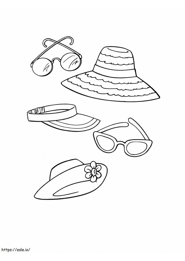 Beach Accessories coloring page
