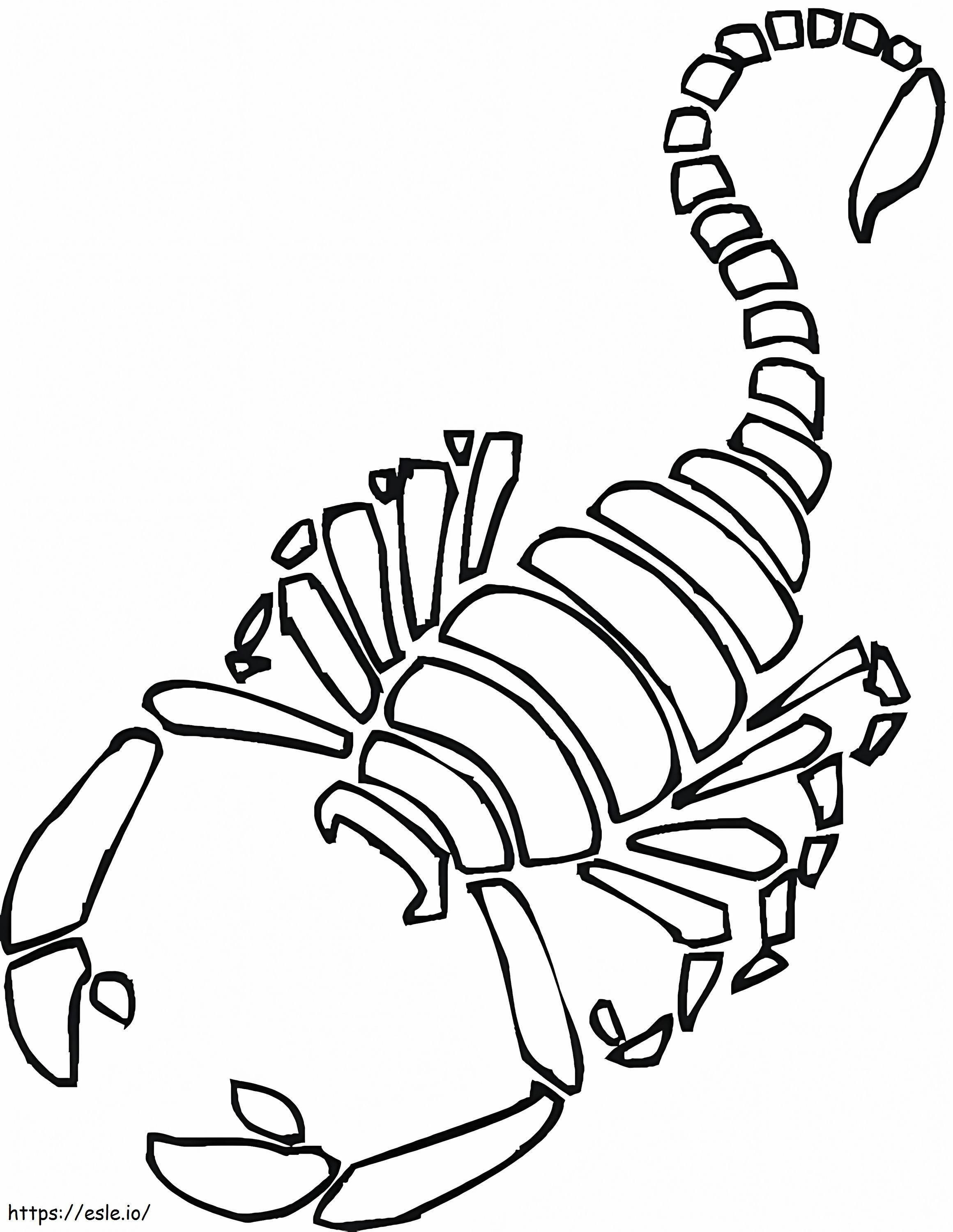 Scorpion 4 coloring page