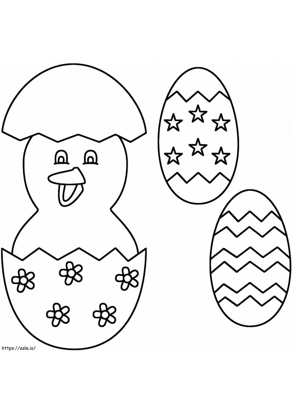 Easter Chick 4 coloring page