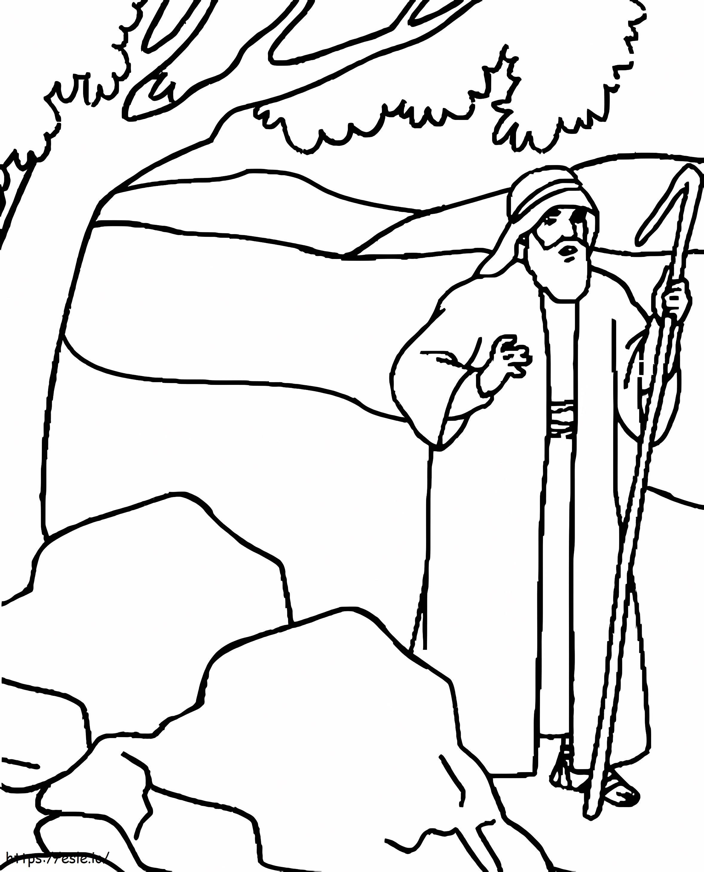 Biblijny Mojżesz kolorowanka