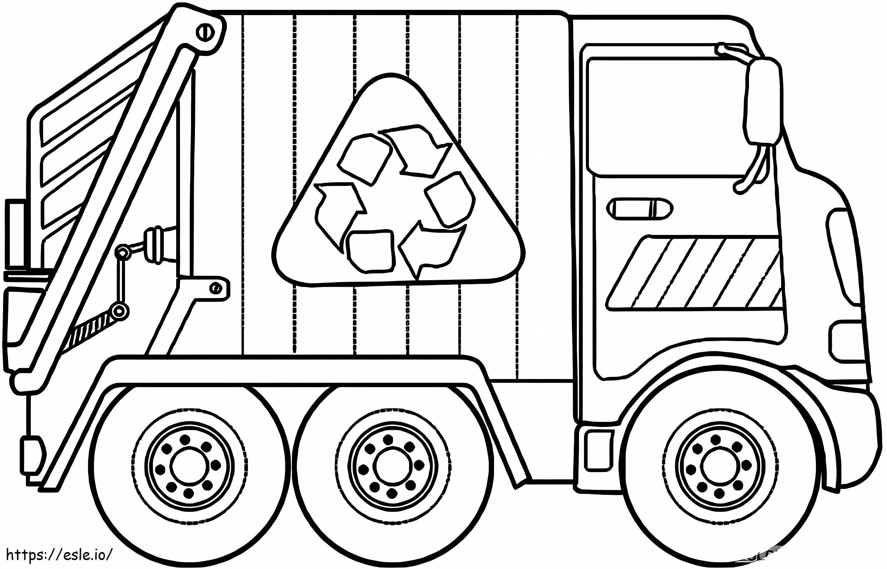 Perfect Garbage Truck coloring page