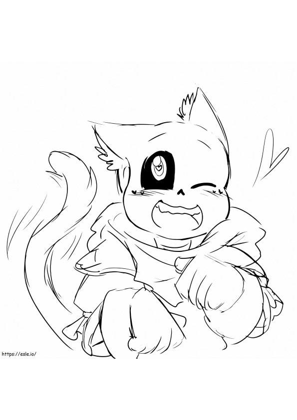 Kitty Sans coloring page