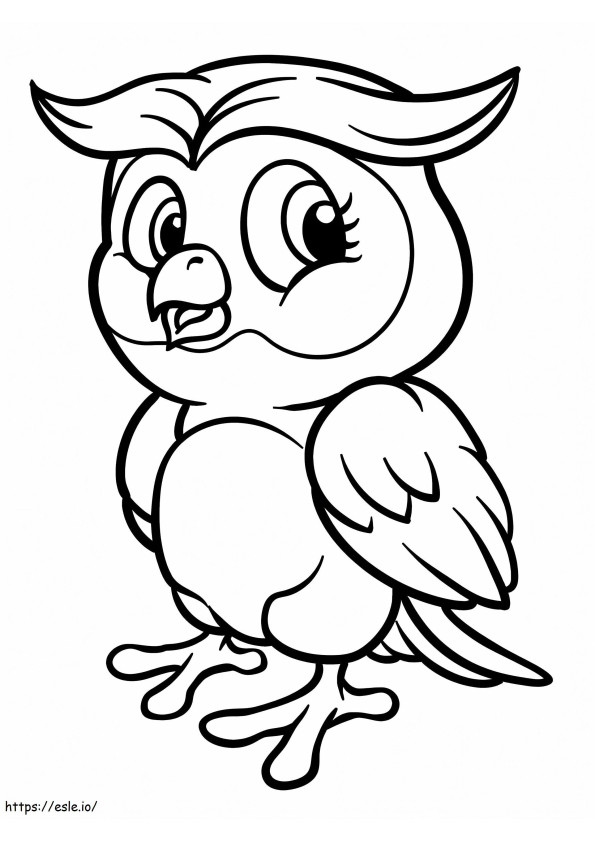 Happy Owl coloring page