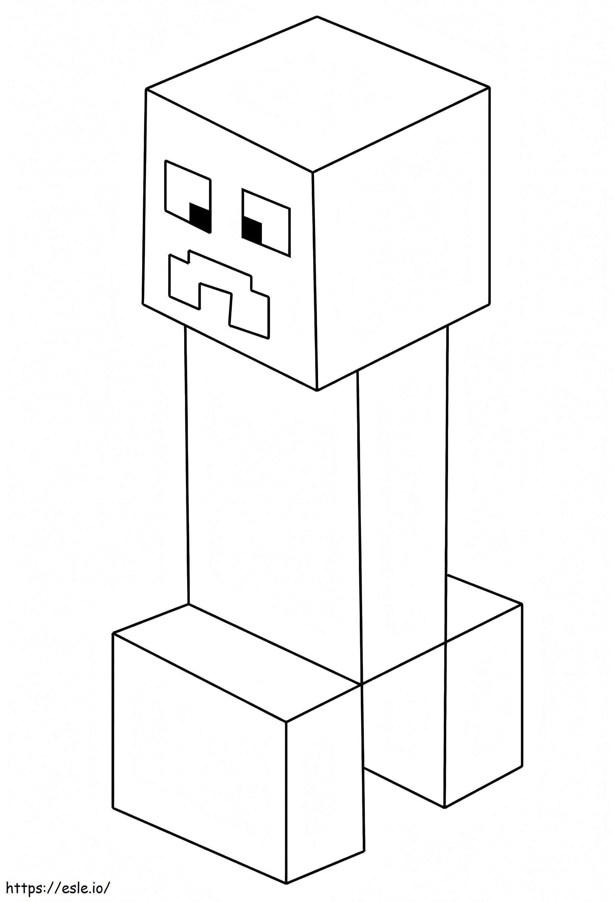 Creeper no Minecraft para colorir