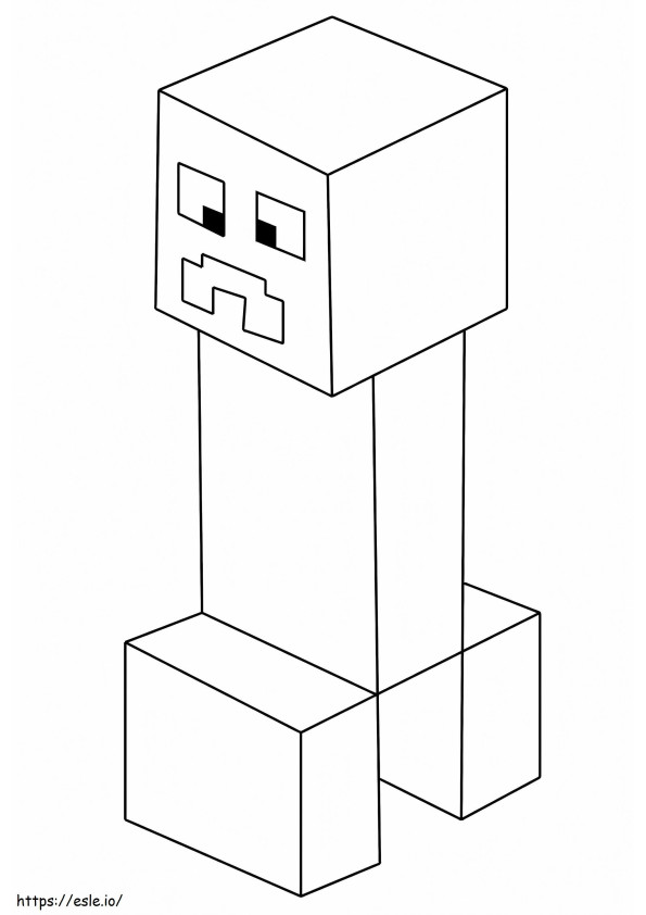 Creeper Minecraftissa värityskuva