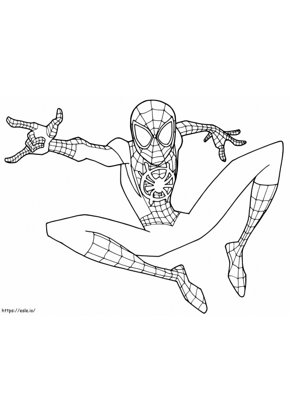 Jumping Spider Man coloring page
