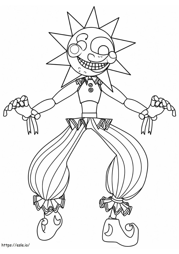 Sundrop FNAF To Color coloring page
