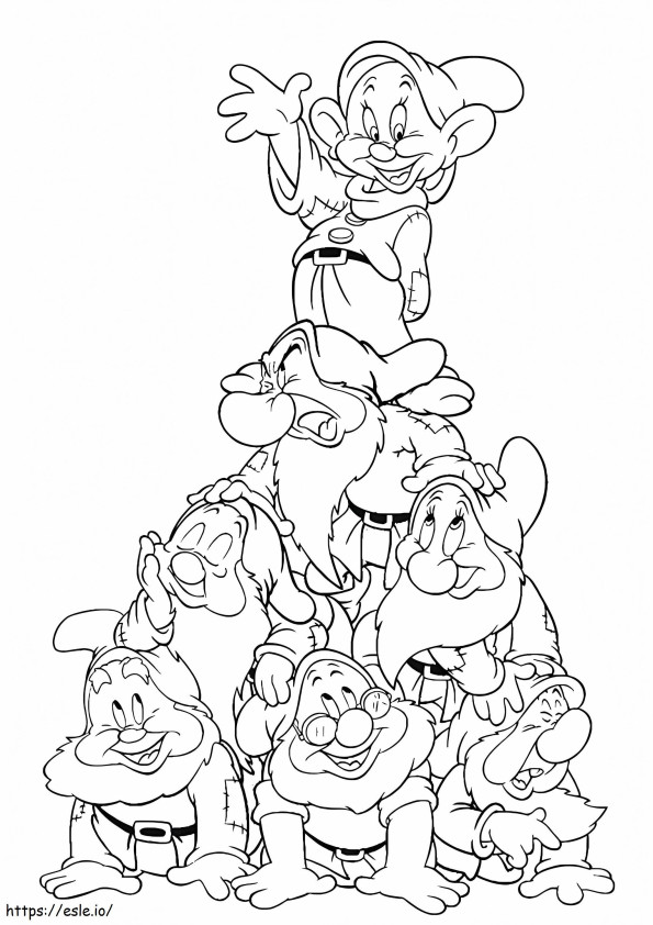 Seven Dwarfs 2 coloring page