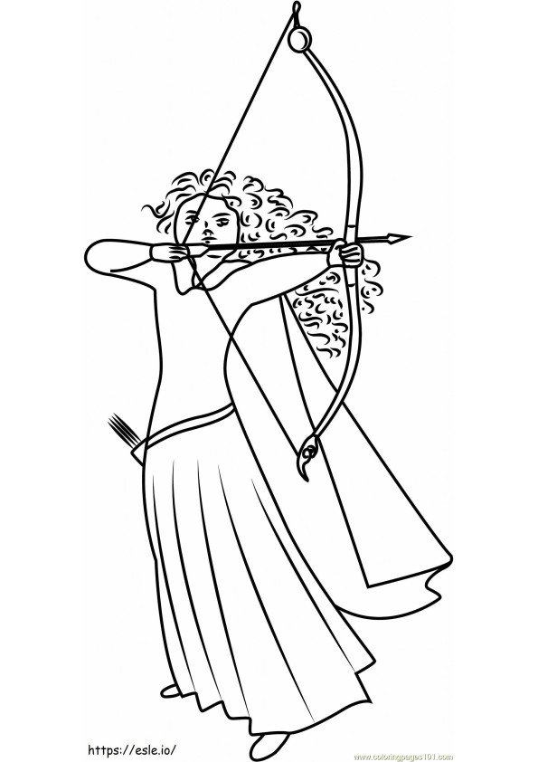 Merida Archery A4 coloring page